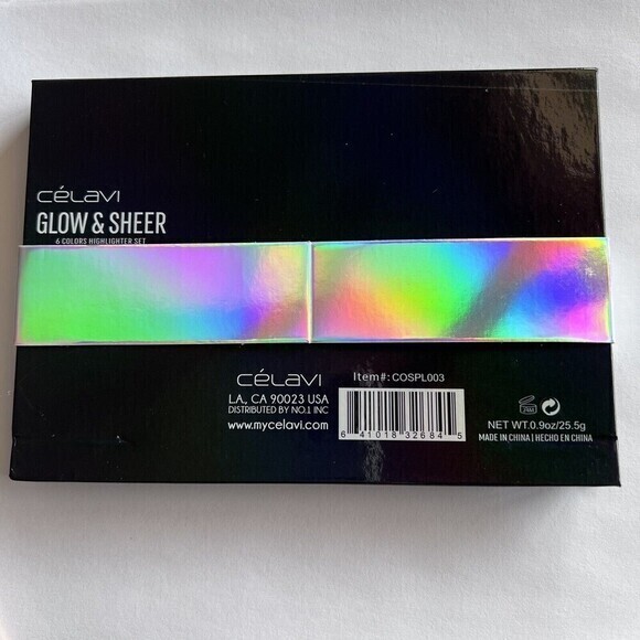 CELAVI GLOW & SHEER 6 Colors Highlighter Set BRAND NEW - Picture 4 of 6